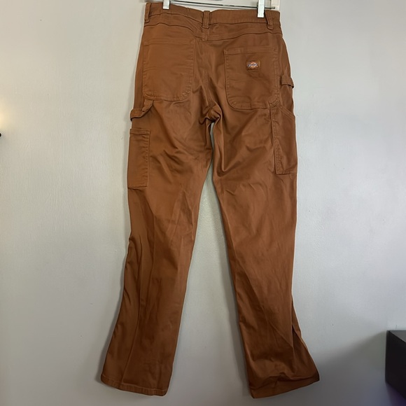Dickies women brown duck relaxed fit carpenter utility work pants - Picture 11 of 13